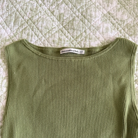 Abercrombie & Fitch Olive Ribbed Tank Top - Picture 3 of 3